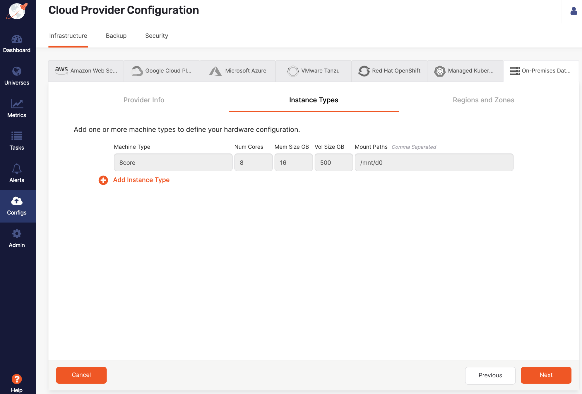 Multi-cloud instance description